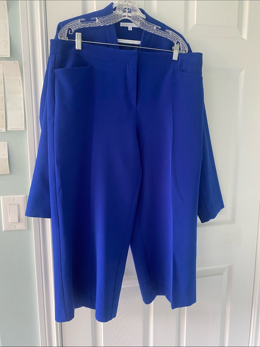 Cobalt blue suit and blazer